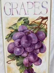 lot 63 image: Grapes Fruit Plaque