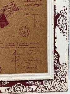lot 71 image: French Style Wood Framed Cork Board