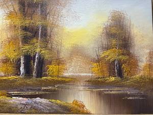 lot 67 image: Fall Oil Painting - Signed