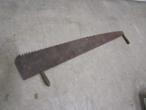 lot 15 image: Primitive Crosscut Saw
