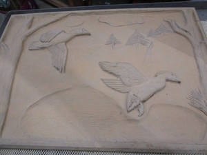 lot 44 image: Cement Duck Relief Panel