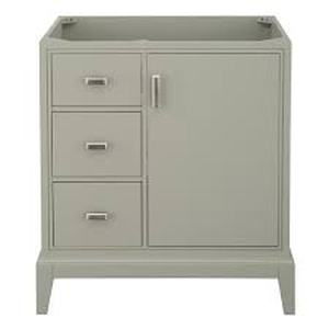 lot 9 image: Shaelyn 30 in. W x 21.75 in. D Vanity Cabinet Only in Sage Green