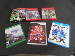 VIDEO GAMES WII, X BOX, AND PS3