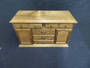 WOODEN JEWELRY BOX WITH JEWELRY