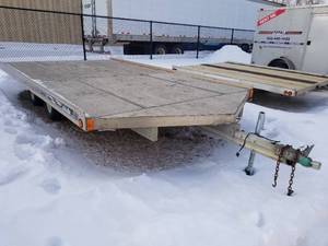 2002 Flo VTS 14 Dual Axle Triple Snowmobile Flatbed Trailer