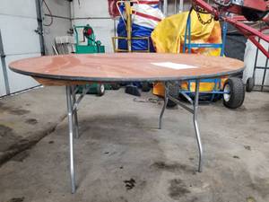 Lot of (4) 60 MetalWood Banquet Folding Tables