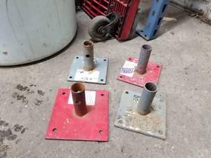 Lot of (4) Scaffolding Leg Base Plates
