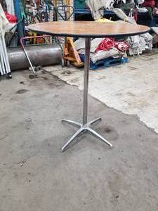Lot of (4) MetalWood High-Top Bar Pedestal Table