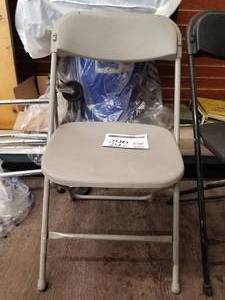 Lot of (10) PlasticMetal Folding Banquet Chairs