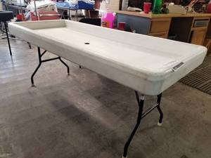 Lot of (1) 6 long Fill and Chill Table
