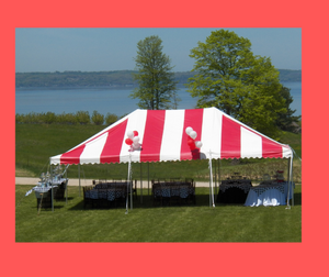 30 x 20 Party Tent - Red and White