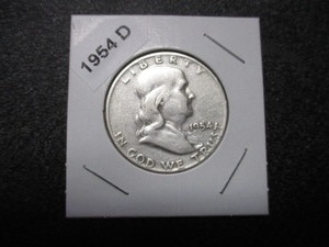 1954-D (Denver Mint)  Franklin Silver Half Dollar