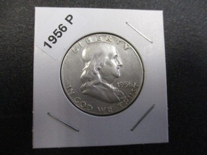 1956-P (Philadelphia Mint) Franklin Silver Half Dollar