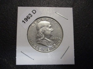 1963-D (Denver Mint)  Franklin Silver Half Dollar