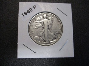 1940-P (Philadelphia Mint) Walking Liberty Silver Half Dollar