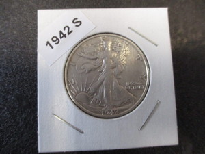 1942-S (San Francisco Mint) Walking Liberty Silver Half Dollar