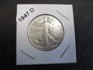 1947-D (Denver Mint) Walking Liberty Silver Half Dollar