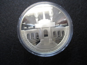 1984-S Los Angeles XXIII Olympiad (Colloseum Obverse  Perched Eagle Reverse) US Silver Dollar 1oz Silver Commemorative