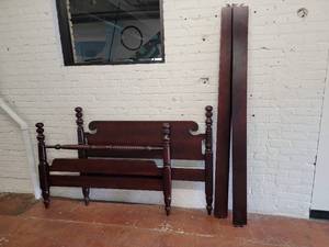 lot 8 image: Elegant Cherry Queen Cannonball Bedframe
