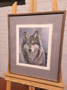 lot 28 image: Grey Wolf Singed Print James Meger, 340350