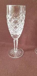 lot 32B image: Brilliant Waterford Crystal Comeragh Champagne Glasses, set of 6  A