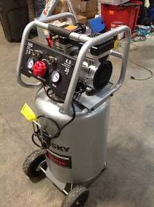 20 Gal. Vertical Electric-Powered Silent Air Compressor by Husky Customer Returns See Pictures
