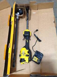 Lot of 2 FLEXVOLT 60-Volt MAX Lithium- Ion Electric Cordless Attachment Capable String Trimmer by DEWALT TOOL ONLY No Battery No Charger Customer Returns See Pictures