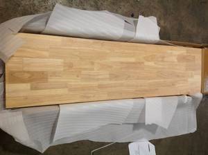 72 in. Solid Wood Work Surface for Regular Duty Welded Steel Garage Storage System by Husky Customer Returns See Pictures