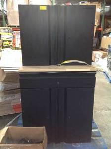 Lot of 2 Husky Storage units customer returns does not lock - damaged lock see pictures