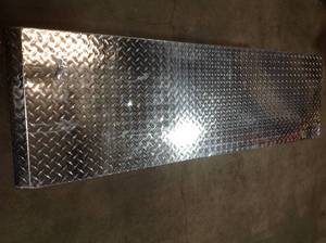 71.36 Diamond Plate Aluminum Full Size Crossbed Truck Tool Box by Husky Customer Returns See Pictures
