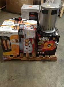 Pallet with assorted heaters various models and conditions customer returns see pictures