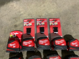 Various Conditions of 25 ft. & 35 ft. Milwaukee Tape Measures. See Pictures