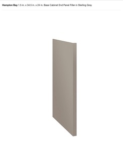 Hampton Bay Cabinet End Panel Filler, Stock Wall Kitchen Cabinet in Sterling Grey & Stock Wall Kitchen Cabinet in Polar White. Various Conditions. See Pictures