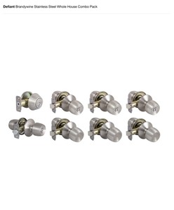 Various StylesDesigns of Defiant Whole House, Project & Combo Packs, Touchpad Lever & DeadboltKnob Combo Door Knobs and Deadbolts. See Pictures