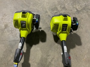 RYOBI 25cc 2-Cycle Attachment Capable Full Crank Curved & Straight Shaft Gas String Trimmers. See Pictures