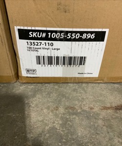 50 Packs of 100 Count Large Powder Free Vinyl Gloves. See Pictures