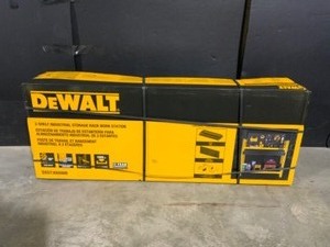 DEWALT Yellow 2-Shelf Garage Storage Workbench Kit. See Pictures