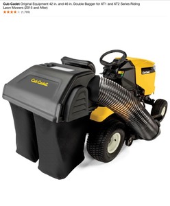 Cub Cadet Original Equipment 42 in. and 46 in. Double Bagger for XT1 and XT2 Series Riding Lawn Mowers (2015 and After). See Pictures