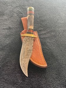 Custom Damascus Steel Hunting Knife