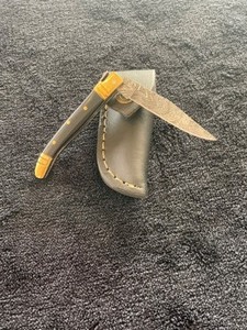 Custom Damascus Steel Folding Knife