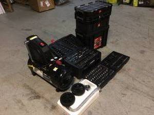 Lot of assorted Husky Mechanic Tools and Storage Unit see pictures customer Returns