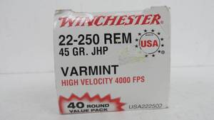 22-250 Rem 46gr JHP Varmint 40 Rounds