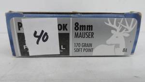 8mm Mauser 170 Grain Soft Point 19 Rounds