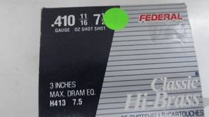 410 Gauge 1116 oz Shot - 7 12 Shot - 3 Federal 25 Count