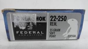 22-250 Rem 55 Grain Federal 17 Rounds