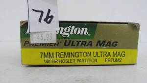 7mm Remington Ultra Mag 140 gr. 18 Rounds