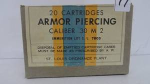 .30 M2 Armo Piercing 20 Rounds