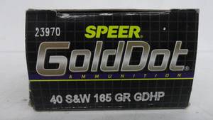 40 S & W 165 gr. Gold Dot 20 Rounds