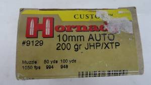 10mm Auto 200 gr Hornady 20 Rounds