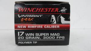 17 Win Super Mag 20gr Winchester Varmint 50 Rounds New